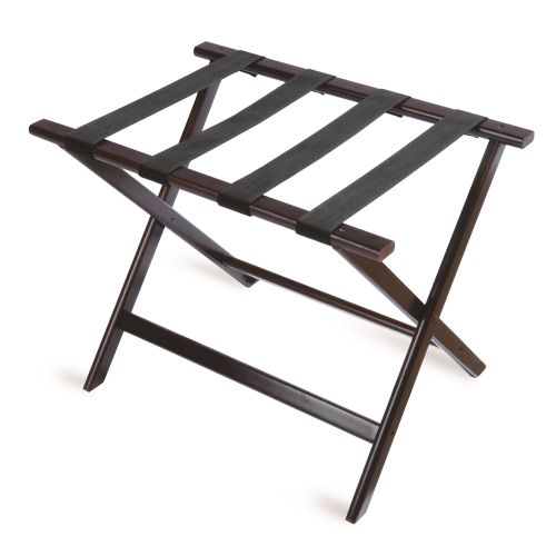 Economy Series Wood Luggage Rack Case, Cherry Mahogany